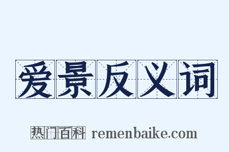 爱景反义词是什么意思的图片